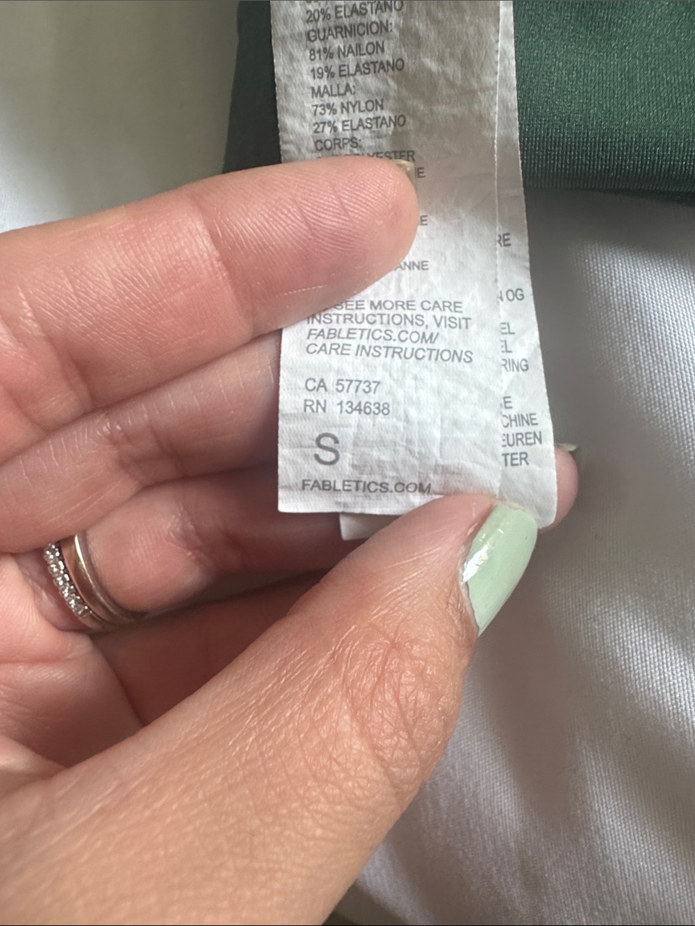 Fabletics Deep Green & silver active set - Picture 4 of 6